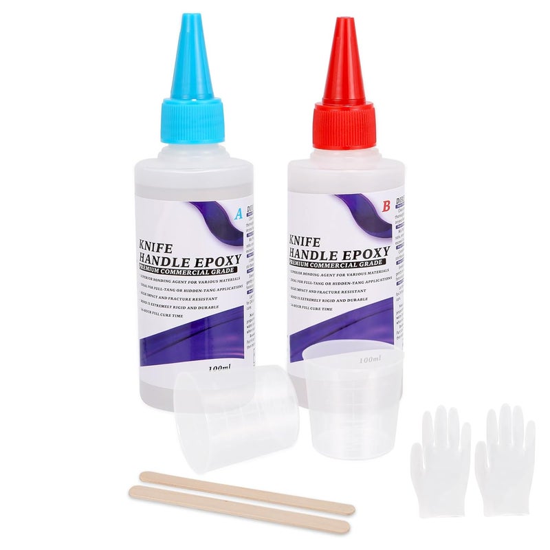 provspro Knife Handle Epoxy, Ideal for Knife Handle Applications, 6.7 Ounce Adhesive Set, High Impact Clear Resin Kit, A & B 2 Part Epoxy Glue, Rigid and Flexible Resin - Image 1